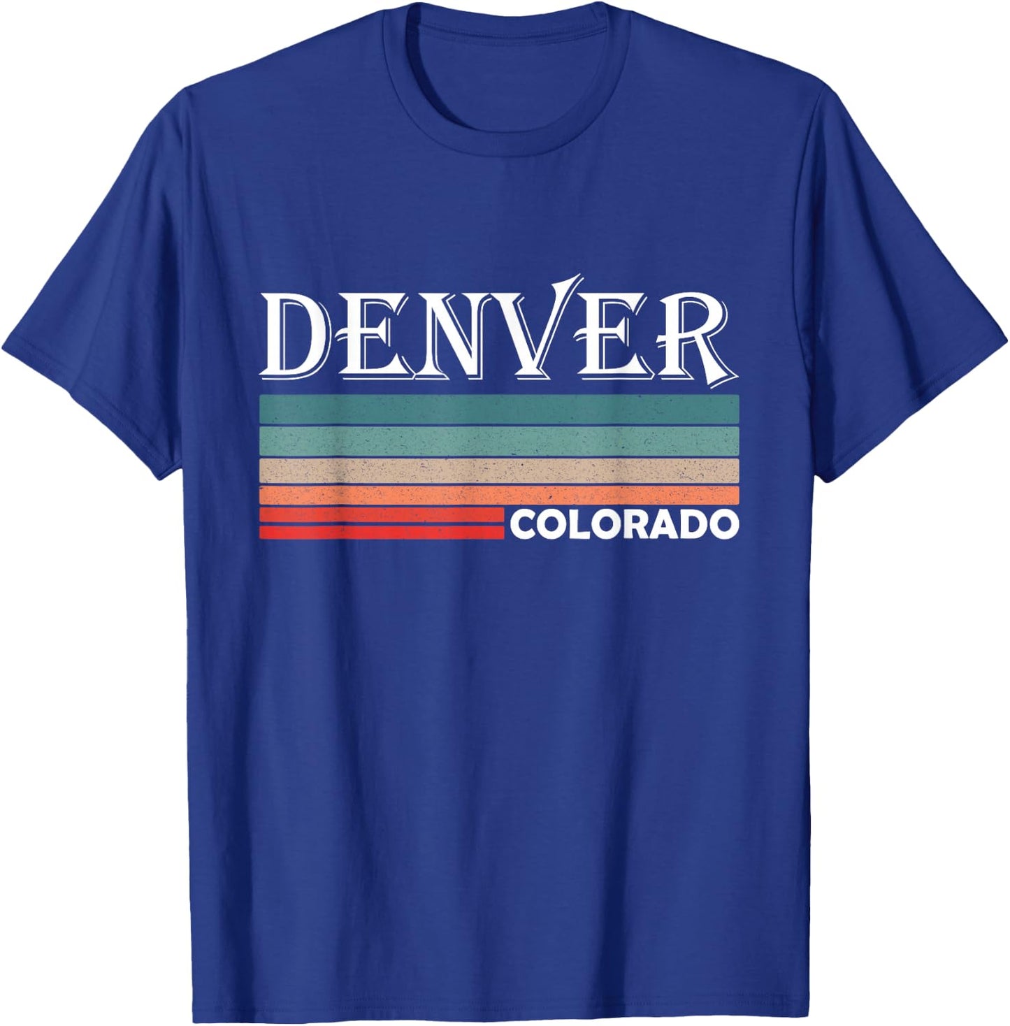 Retro Denver Colorado CO Souvenir Gift T-Shirt - T-Shirt | Royal
