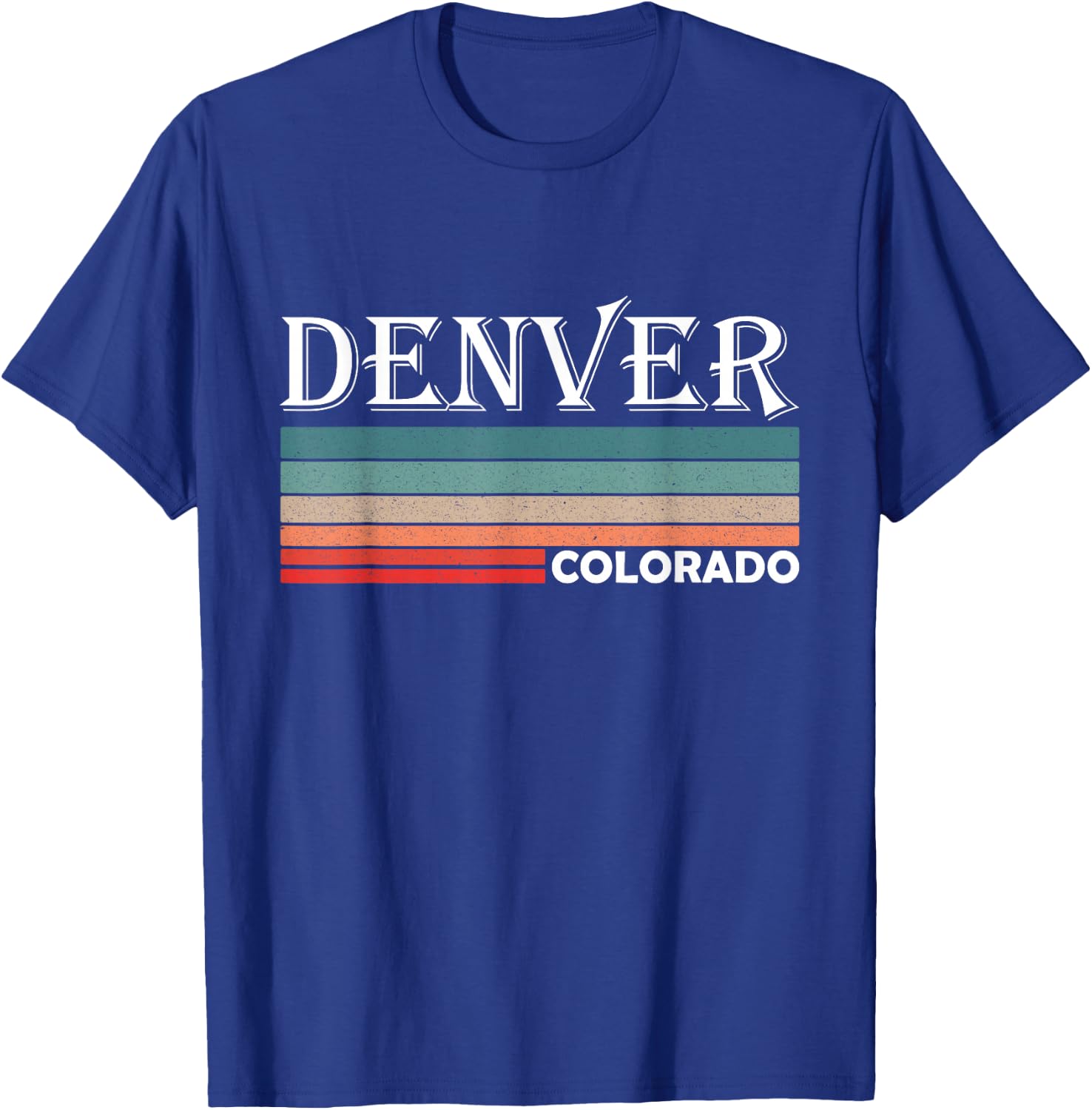 Retro Denver Colorado CO Souvenir Gift T-Shirt - T-Shirt | Royal