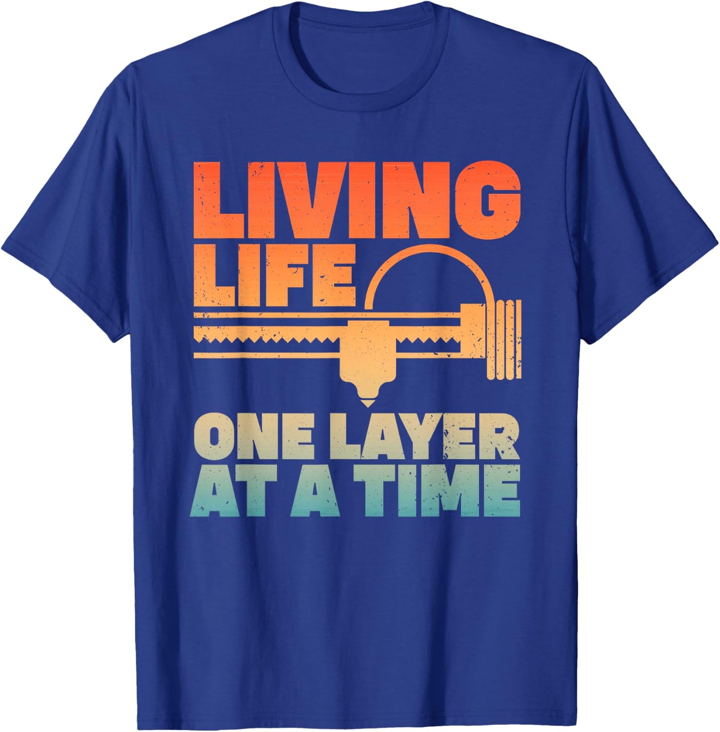 Funny 3D Printing Art Women 3D Printer Lovers Geeks T-Shirt - T-Shirt | Royal