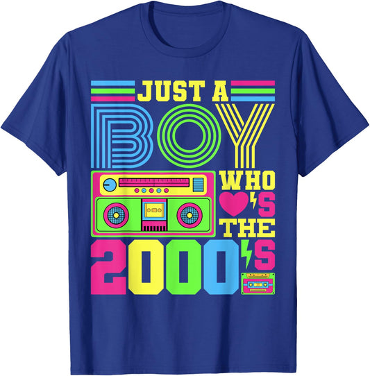Just A Boy Who Loves The 2000's Party Outfit 2000's Costume T-Shirt - T-Shirt | Royal