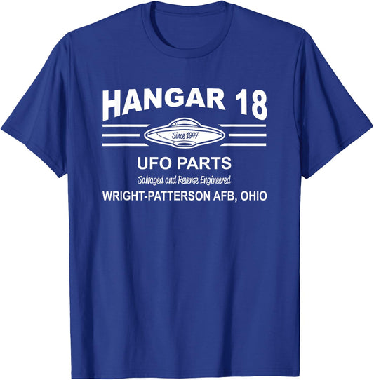 Hangar 18 UFO parts - Funny Roswell UFO T-Shirt - T-Shirt | Royal