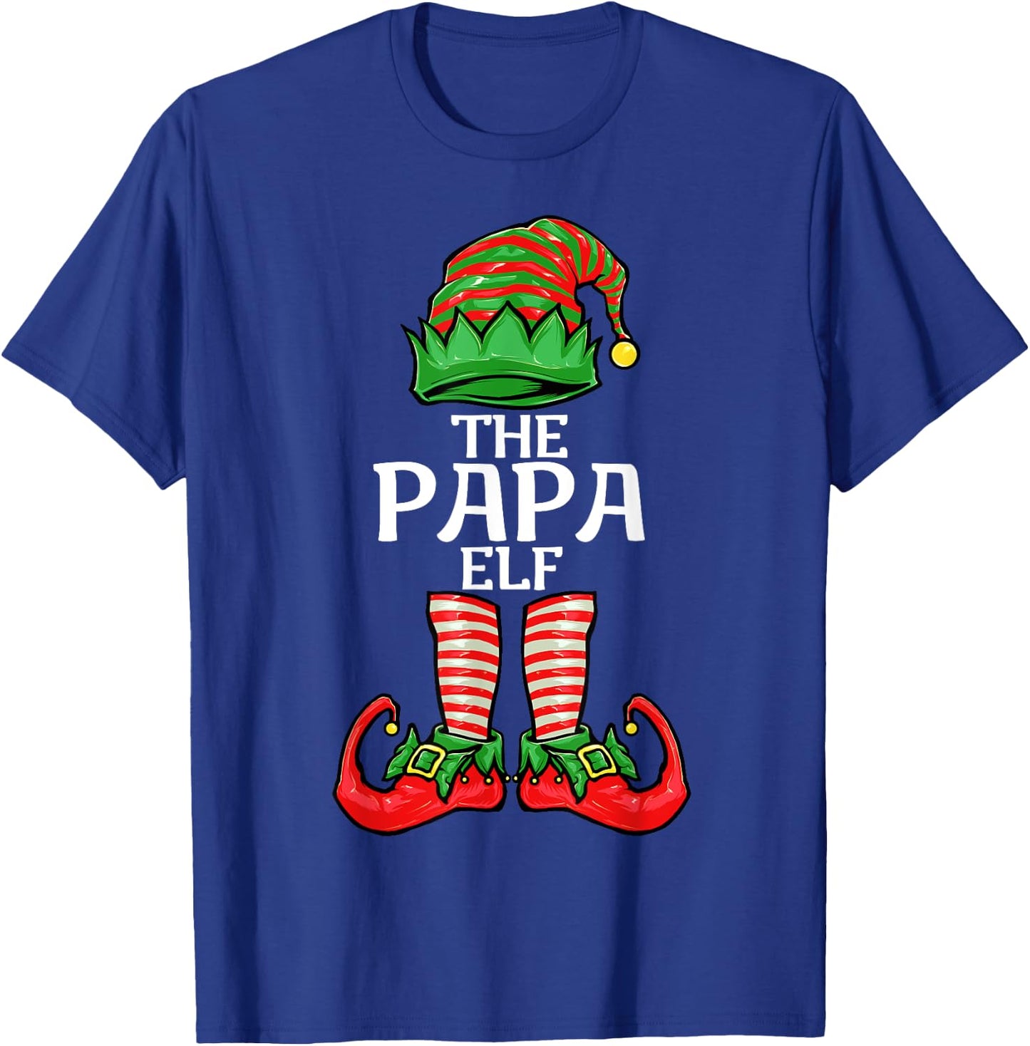 Papa Elf Father Christmas Family Matching Group T-Shirt - T-Shirt | Royal