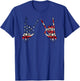 Patriotic USA Flag Skeleton Rock On Devil Horns 4th of July T-Shirt - T-Shirt | Royal