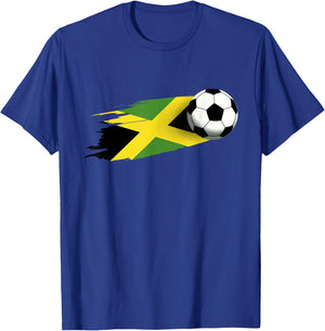Jamaica Flag Jersey Jamaican Soccer Team Jamaican T-Shirt - T-Shirt | Royal