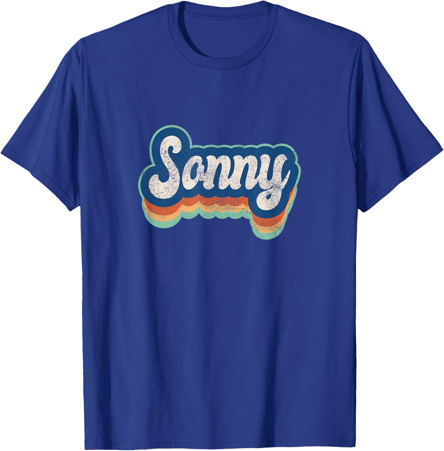 Sonny First Name Boy Vintage Style 70s 80s Personalized T-Shirt - T-Shirt | Royal