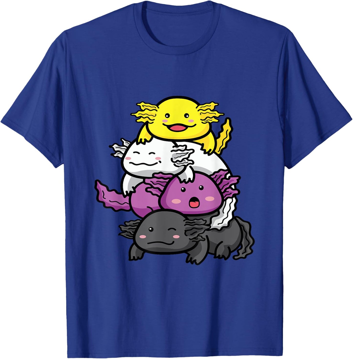 Axolotl Non Binary Flag Envy NB Queer Nonbinary Pride T-Shirt - T-Shirt | Royal