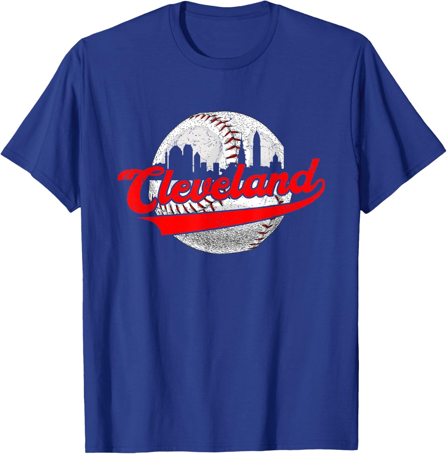 Cleveland Vintage Baseball Lover Retro Game Day Dad Mom T-Shirt - T-Shirt | Royal
