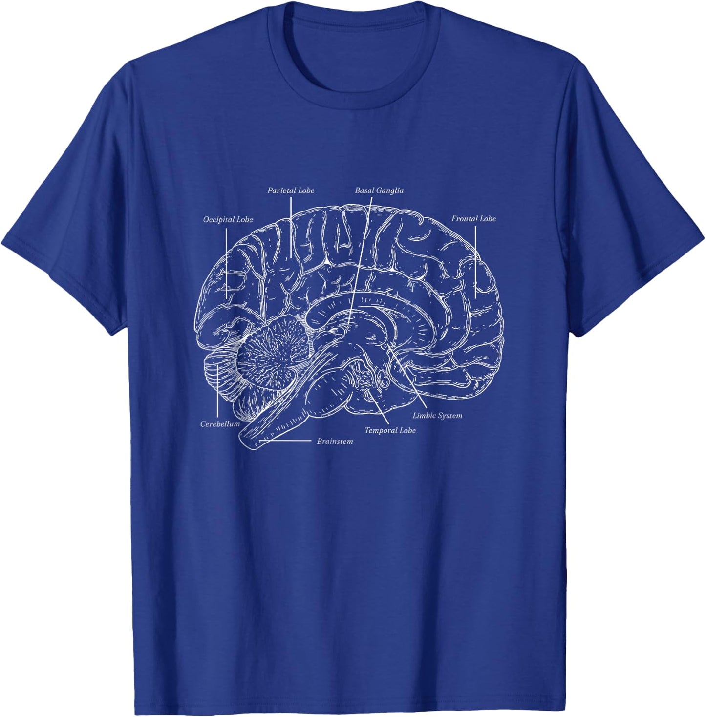 Brain Anatomy Brain Surgery Warrior Recovery Tumor Cancer T-Shirt - T-Shirt | Royal