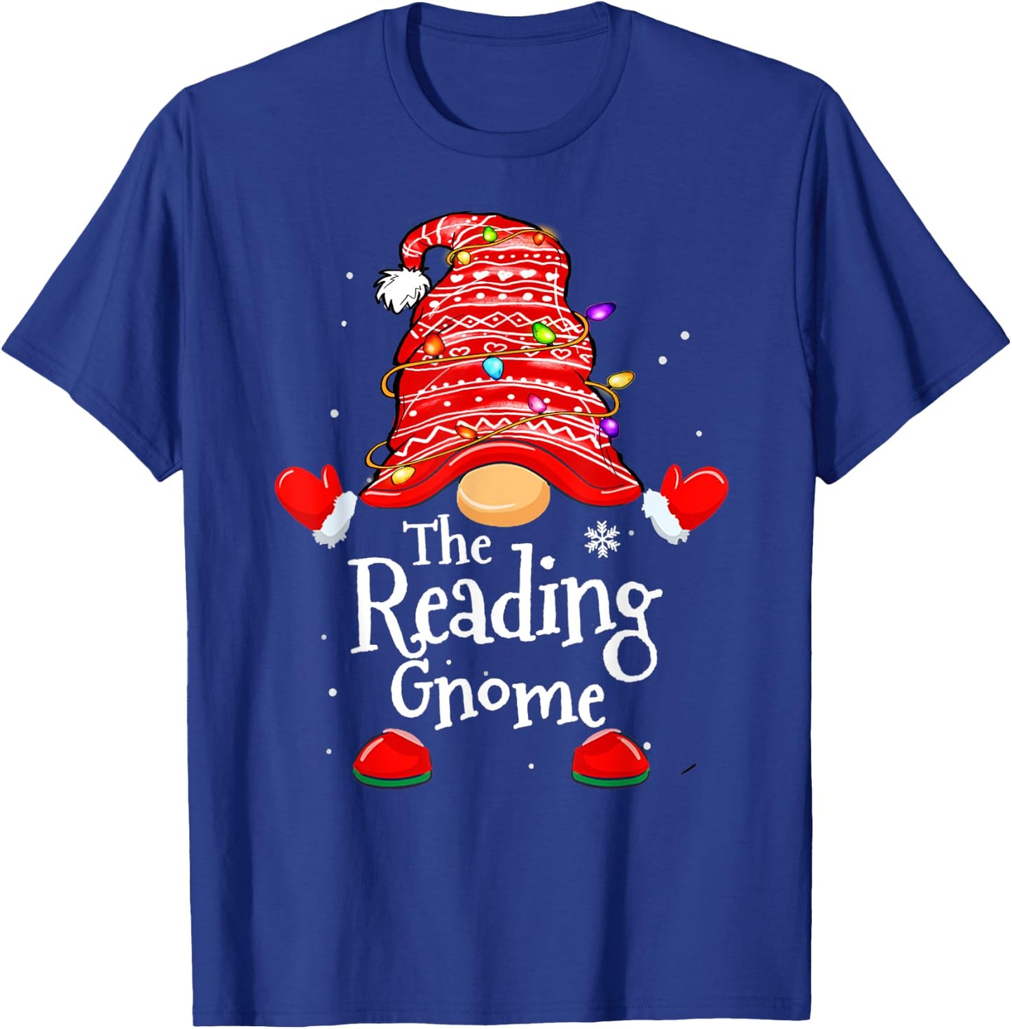 Reading Gnome - Xmas Family Matching Funny Christmas Gnomes T-Shirt - T-Shirt | Royal