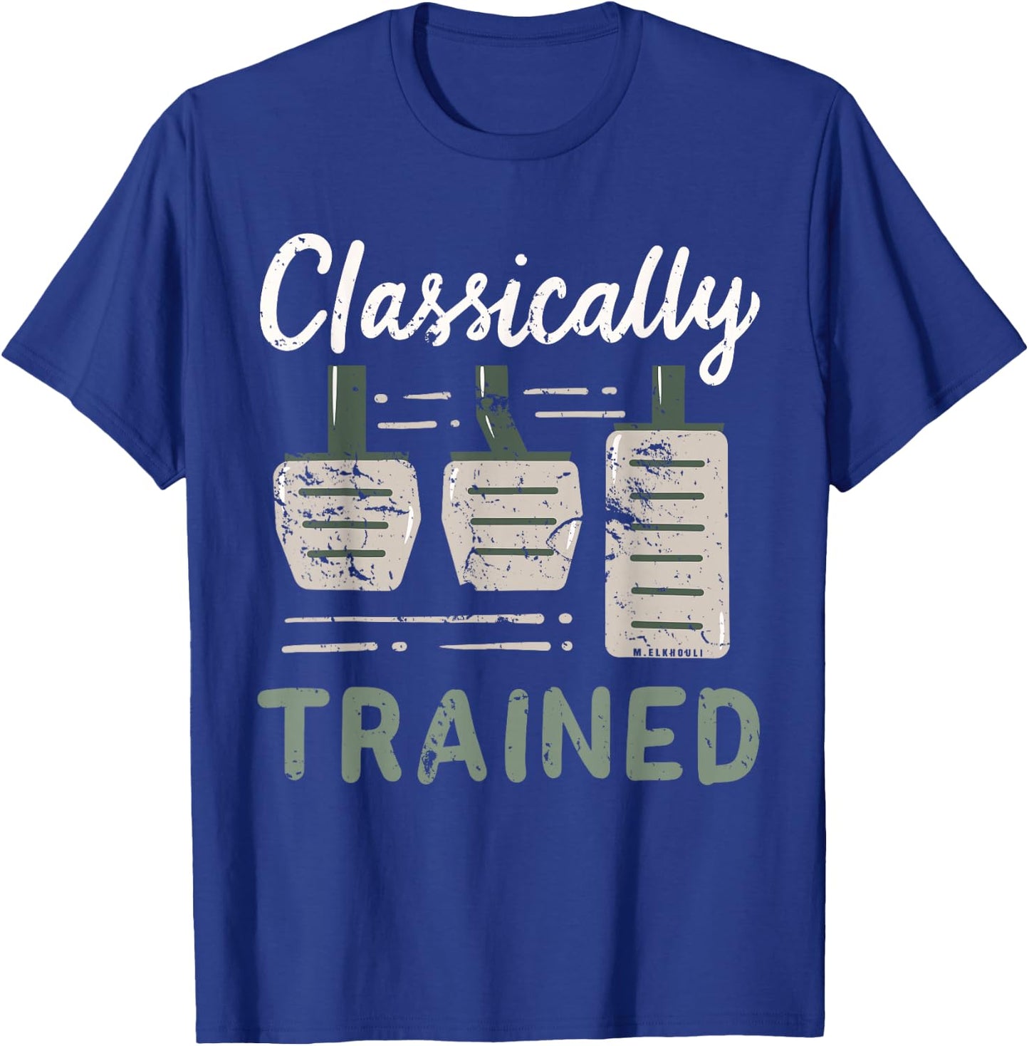 Three Pedals Classically Trained Manual Transmission Racing T-Shirt - T-Shirt | Royal