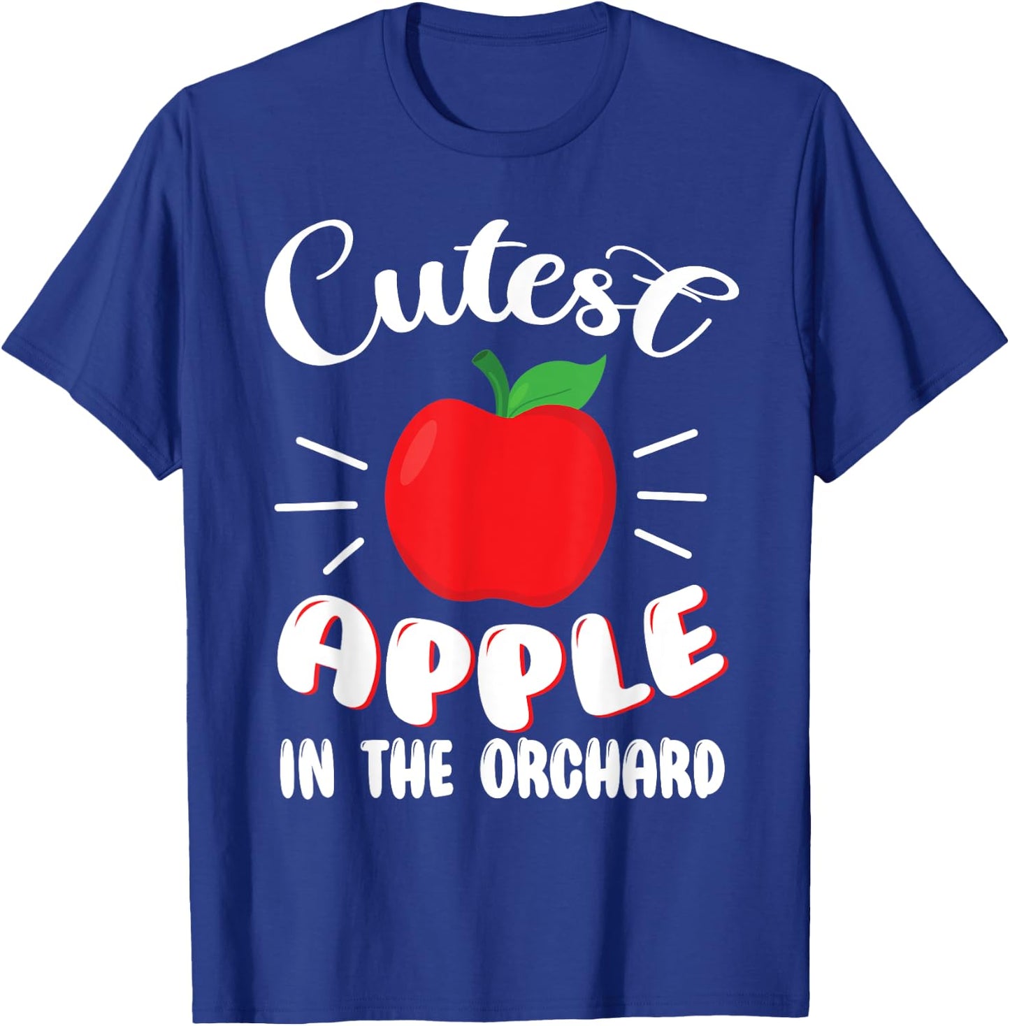 Funny Cutest Apple In The Orchard Apple Picking Kids T-Shirt - T-Shirt | Royal