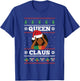 Queen Claus Afro African American Santa Women Ugly Christmas T-Shirt - T-Shirt | Royal