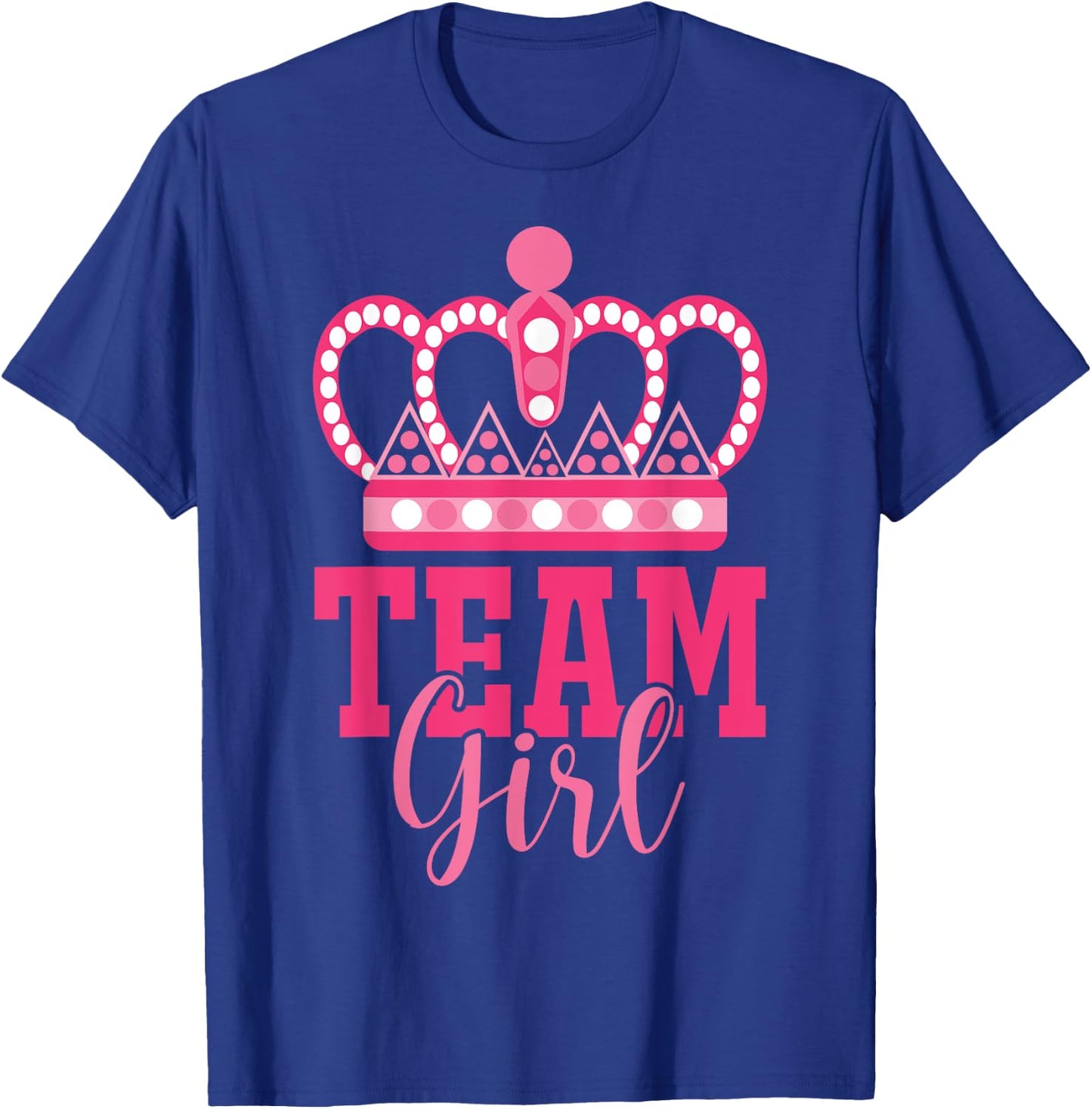 Pink Team Girl Team Boy Gender Reveal Party Matching Family T-Shirt - T-Shirt | Royal