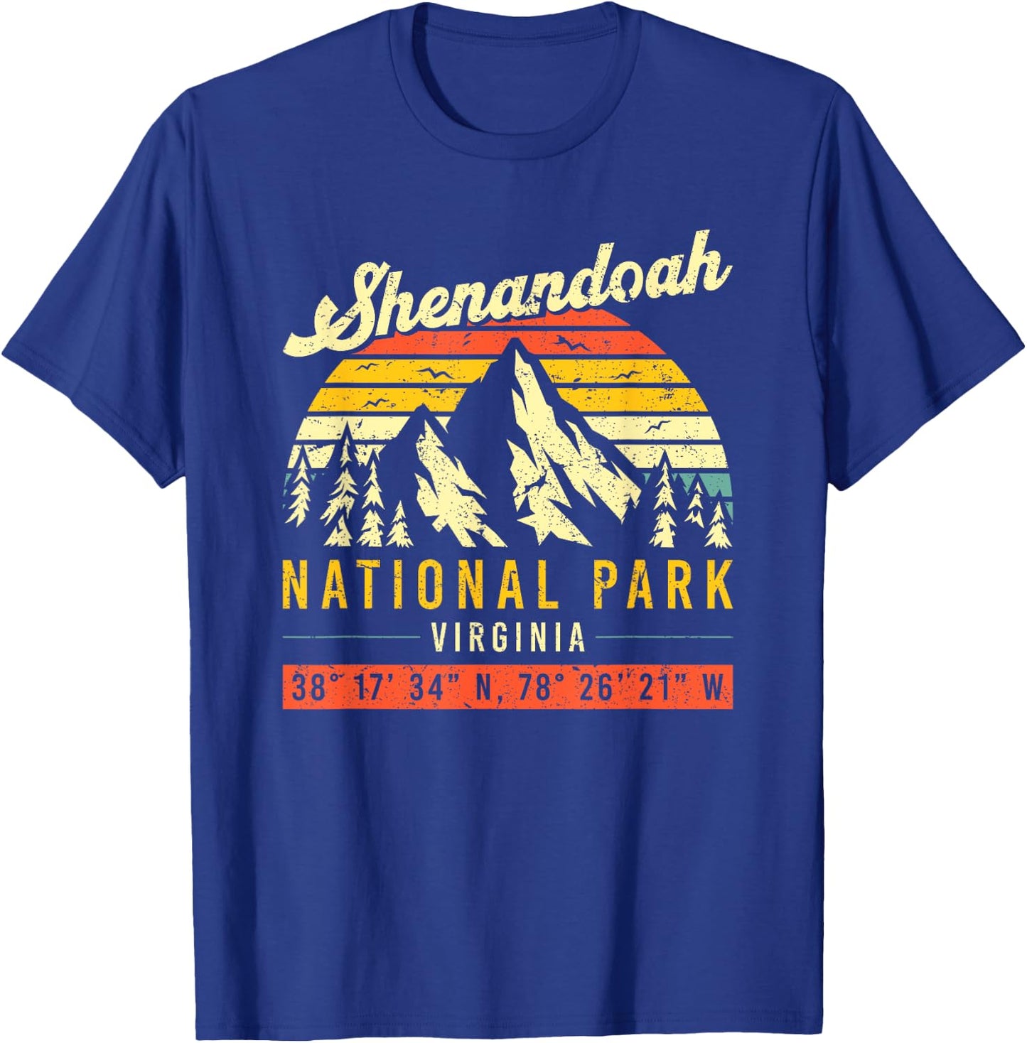 Shenandoah Vintage Retro Virginia National Park T-Shirt - T-Shirt | Royal