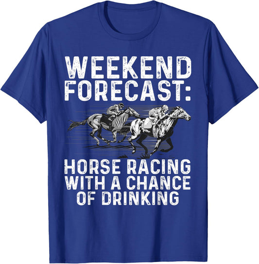 Cool Horse Racing Design Women Derby Horse Racing T-Shirt - T-Shirt | Royal