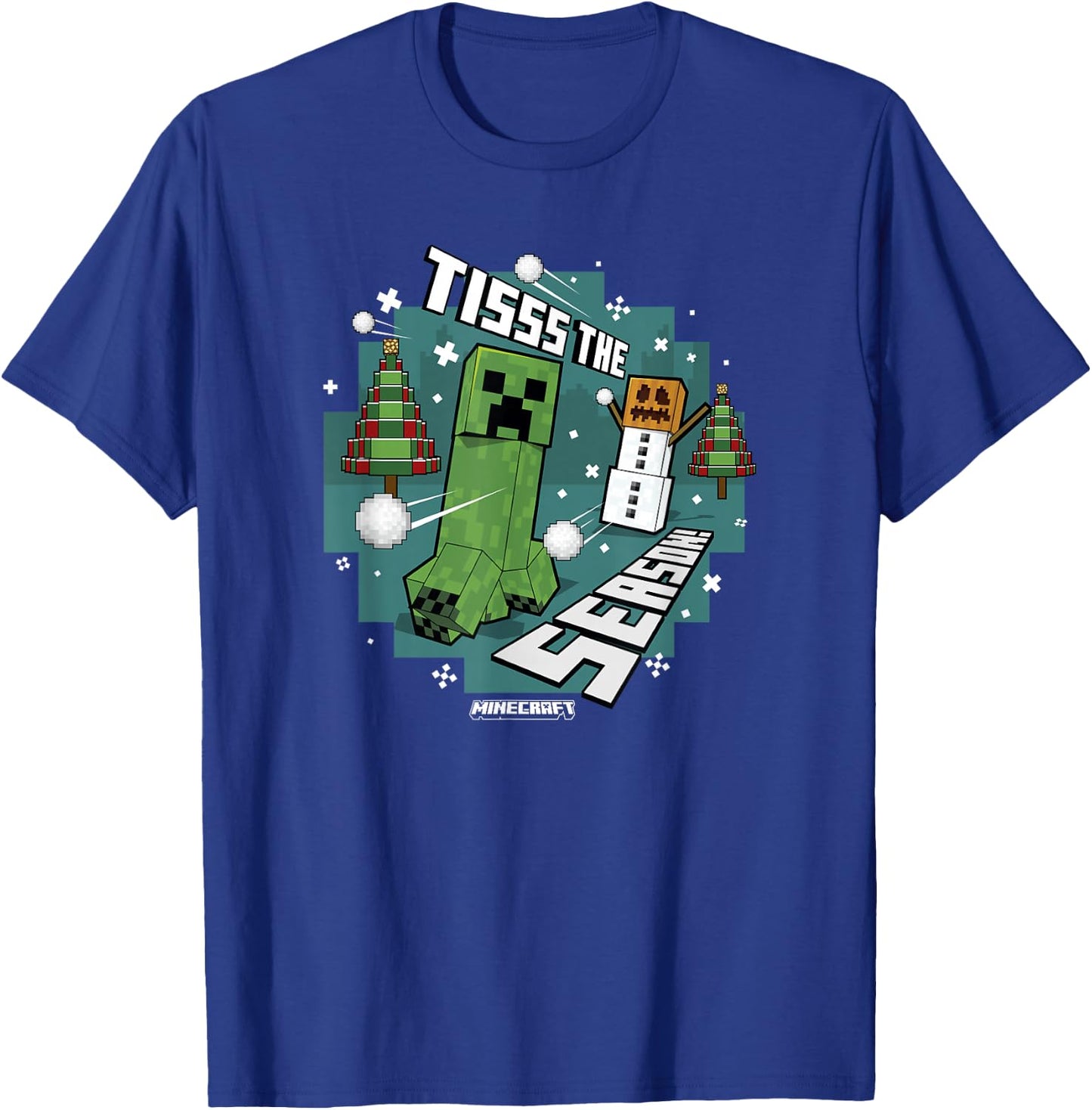 Minecraft Christmas Tisss The Season T-Shirt - T-Shirt | Royal