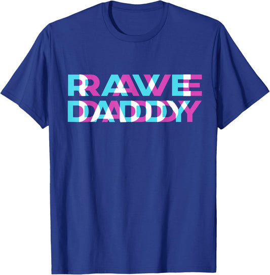 Rave EDM Daddy Music Festival Father Optical Trippy Illusion T-Shirt - T-Shirt | Royal
