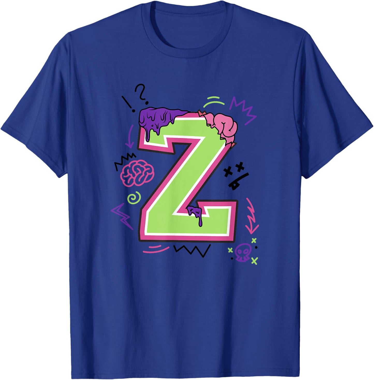 Disney Zombies Big Z Neon Logo T-Shirt - T-Shirt | Royal