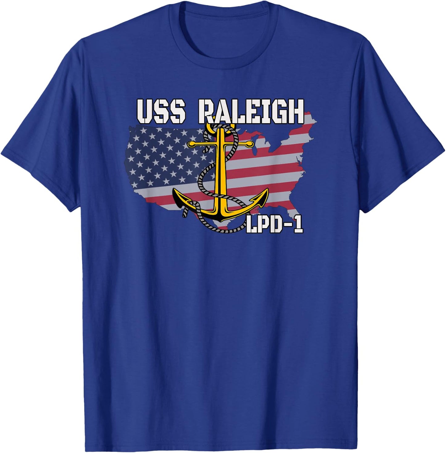 USS Raleigh LPD-1 Landing Platform Dock Veterans Day Father T-Shirt - T-Shirt | Royal