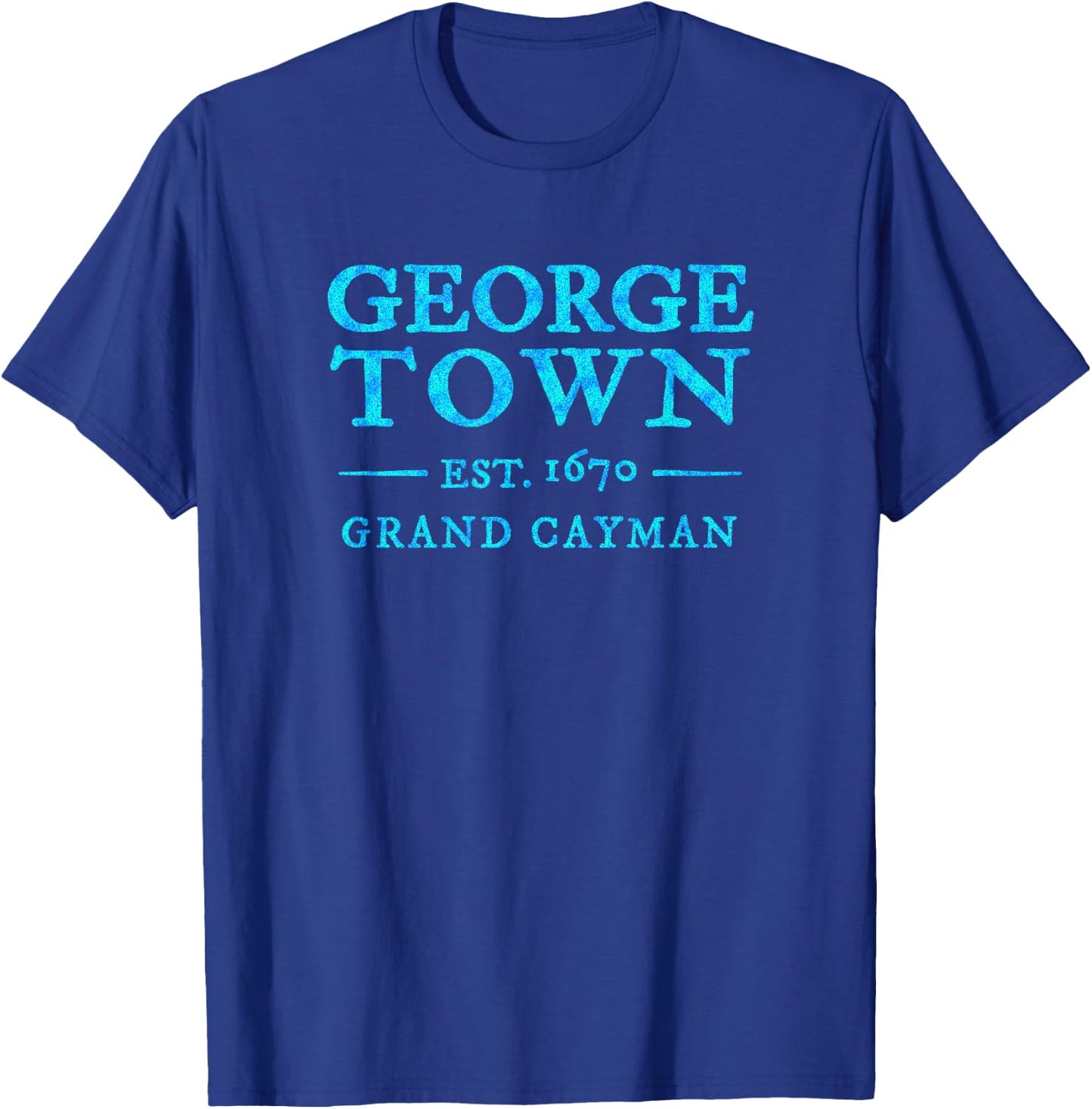 Colorful George Town Grand Cayman Retro Throwback Souvenir T-Shirt - T-Shirt | Royal