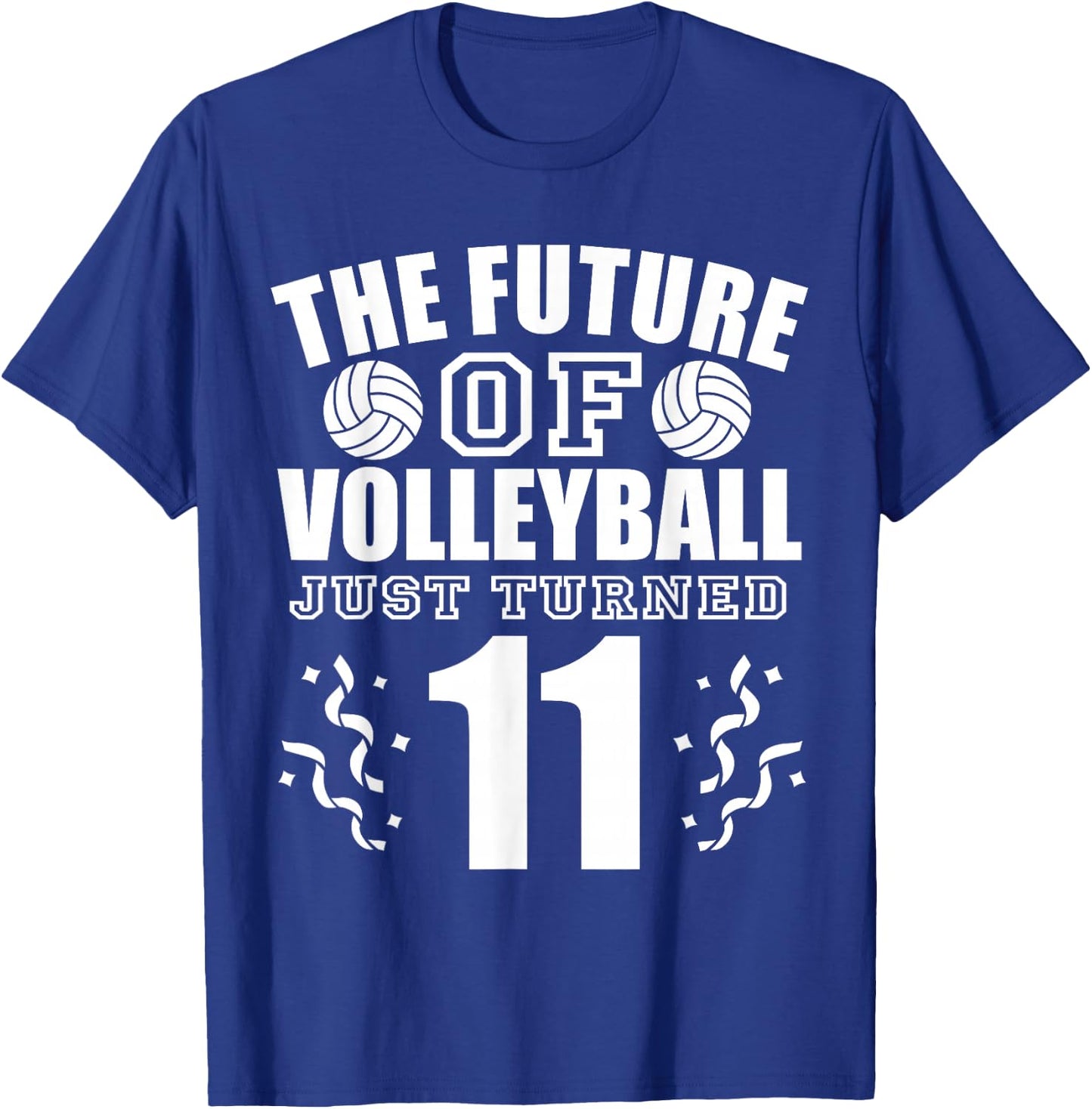 11 Year Old Birthday Funny Volleyball Player T-Shirt - T-Shirt | Royal