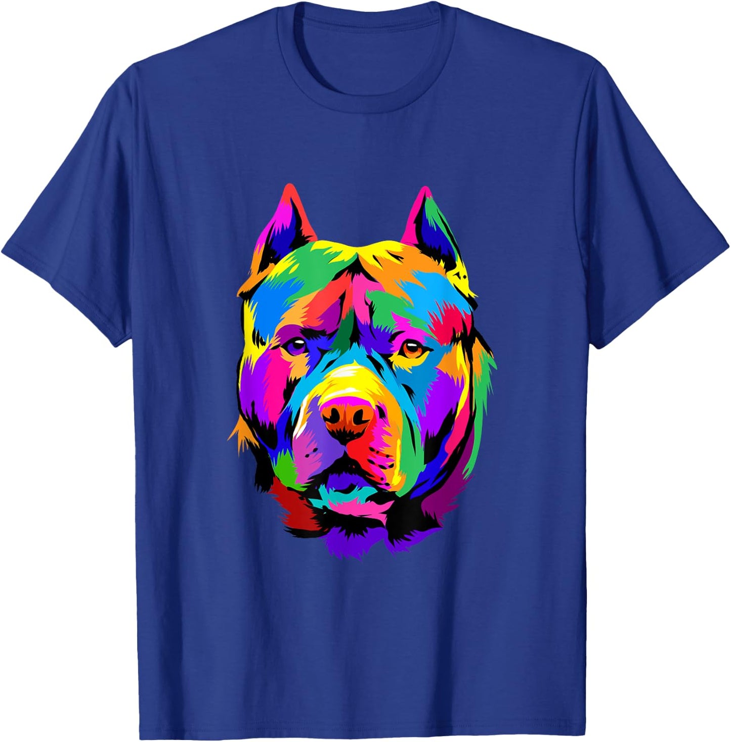 Pop Art American Pit Bull Terrier Pittie Dog Pitbull Lover T-Shirt - T-Shirt | Royal
