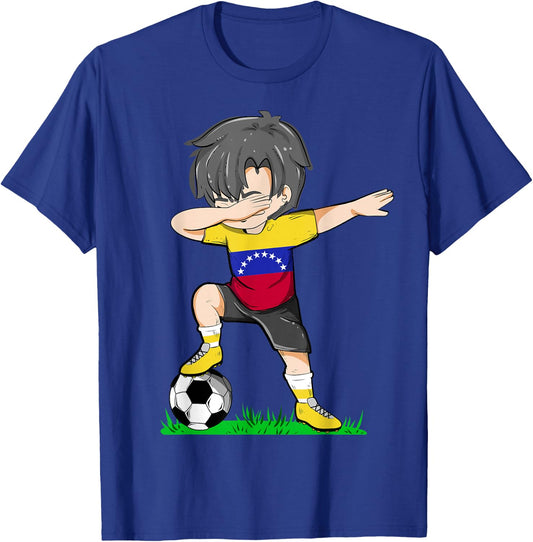 Soccer Venezuela Jersey Venezuelan Flag Football Boys Men T-Shirt - T-Shirt | Royal