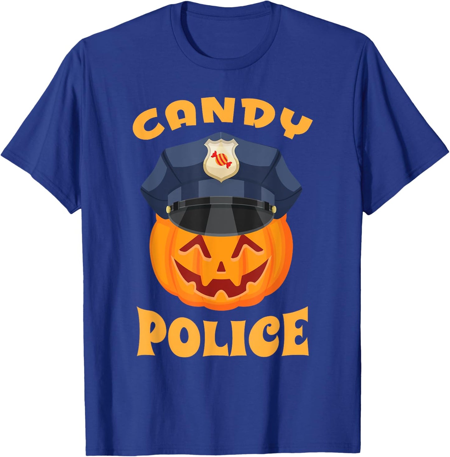Candy Police Halloween Party Trick or Treat Security Funny T-Shirt - T-Shirt | Royal