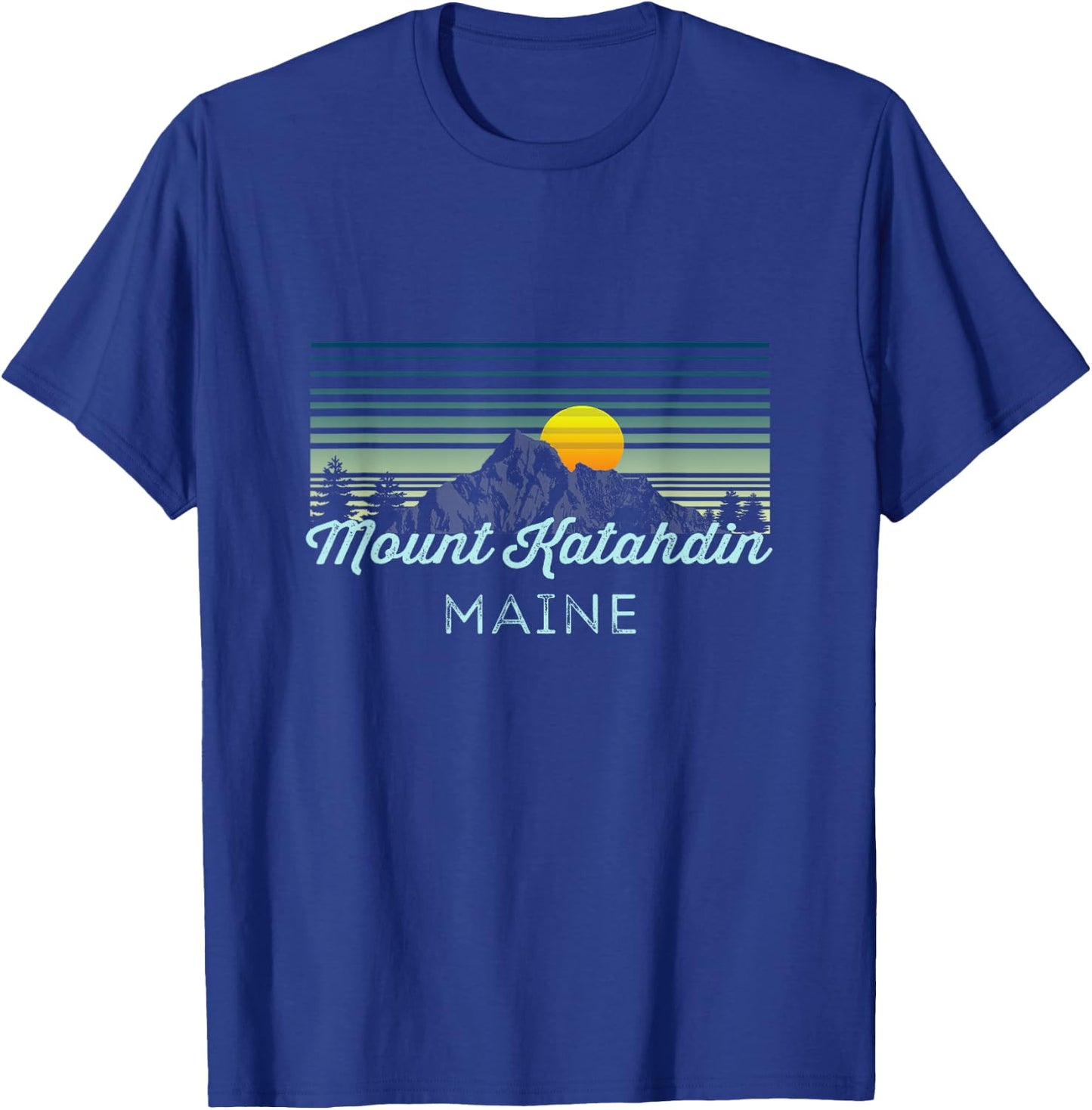Mount Katahdin Retro Clothes & Gear Mount Katahdin Souvenir T-Shirt - T-Shirt | Royal