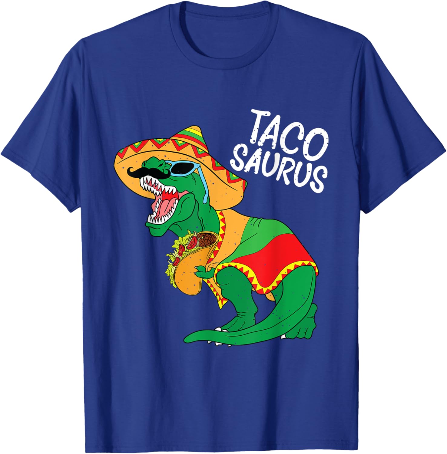 Tacosaurus Taco Dino Trex Cinco De Mayo Kids Toddler Boys T-Shirt - T-Shirt | Royal
