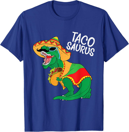 Tacosaurus Taco Dino Trex Cinco De Mayo Kids Toddler Boys T-Shirt - T-Shirt | Royal