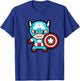 Marvel Kawaii Chibi Captain America Full Body Portrait T-Shirt - T-Shirt | Royal