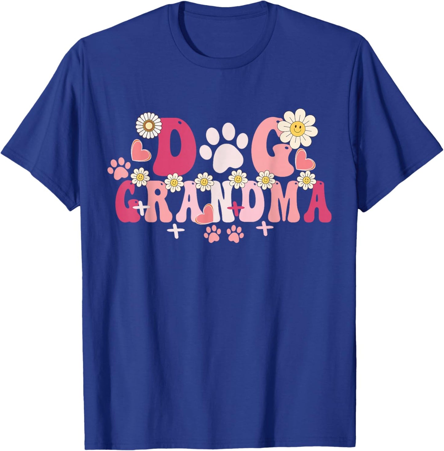 Groovy Dog Grandma Owner Mama Grandma Dog Lovers T-Shirt - T-Shirt | Royal