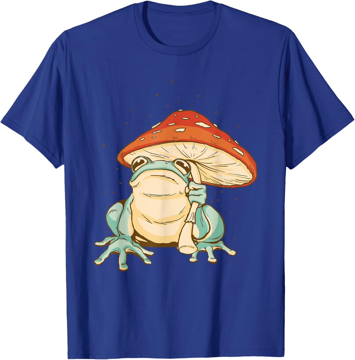 Frog Mushroom Umbrella Toad Amphibian T-Shirt - T-Shirt | Royal
