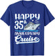 Happy 35th Anniversary Cruise Wedding 35 Years Old Couples T-Shirt - T-Shirt | Royal
