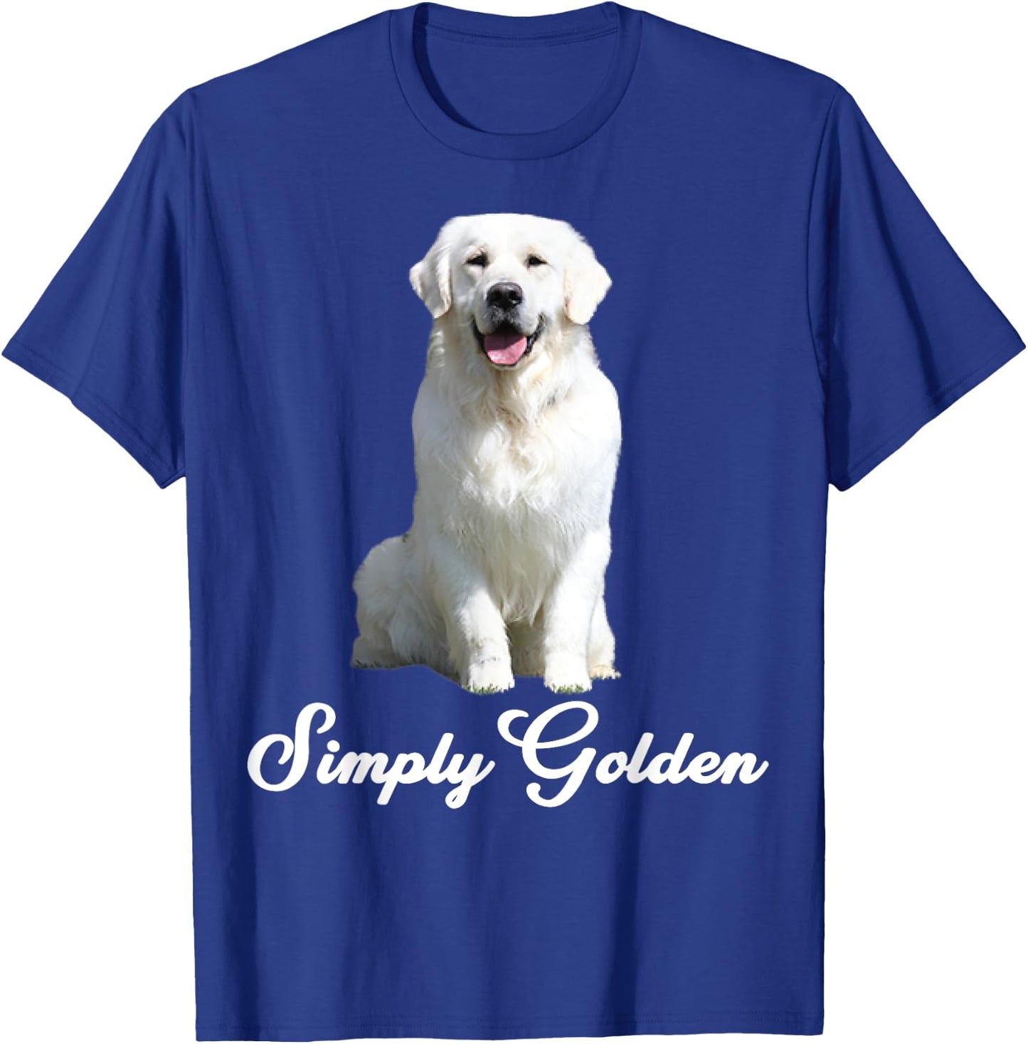 White English Cream Golden Retriever Simply Golden T-Shirt - T-Shirt | Royal