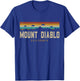 Mount Diablo Mountains California Hiking Outdoors Retro T-Shirt - T-Shirt | Royal