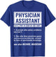 DAIMMER Physician Assistant , -Adults, Black, Small, Short Sleeve, Modern, Halloween T-Shirt - T-Shirt | Royal