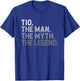 Tio The Man The Myth The Legend Funny Cool T-Shirt - T-Shirt | Royal