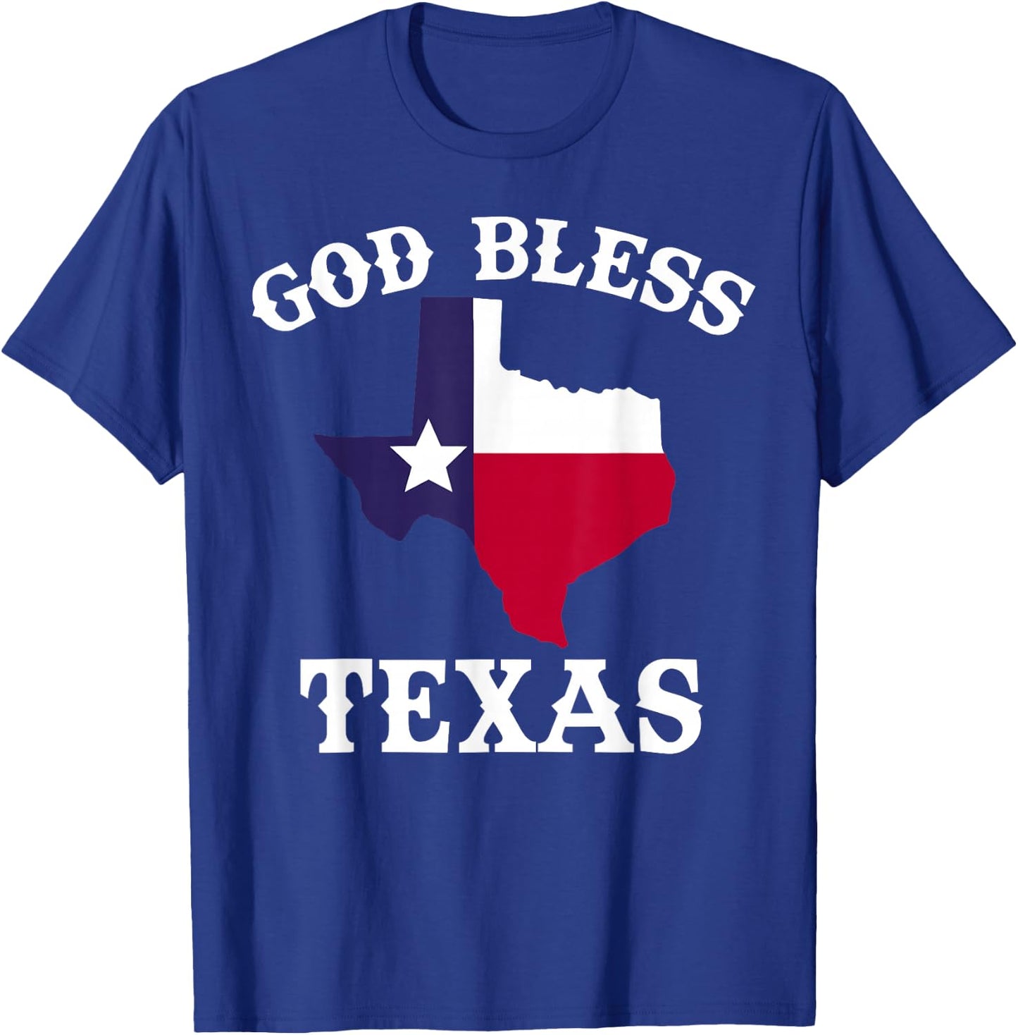 Texas Flag Patriotic Texan Pride God Bless Texas T-Shirt - T-Shirt | Royal