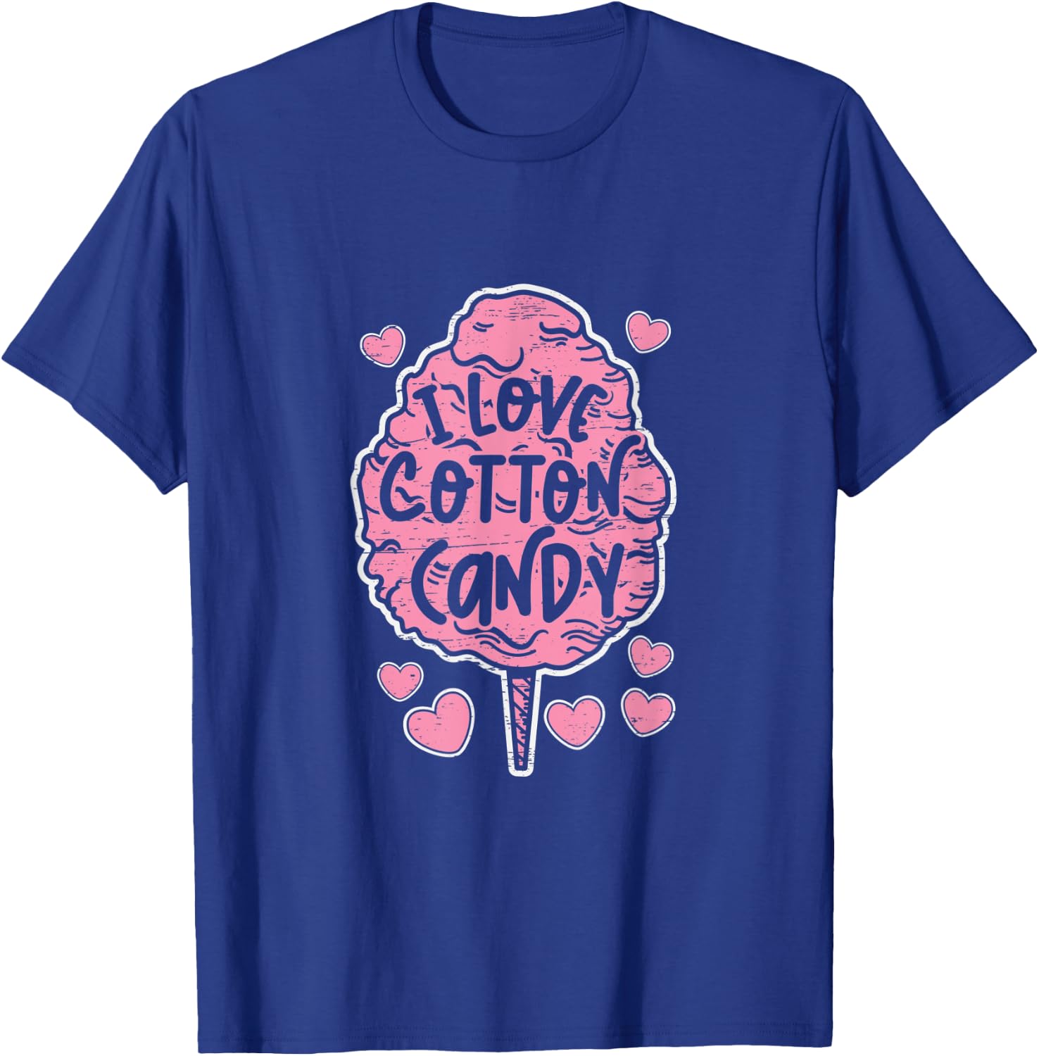 I Love Cotton Candy Stick Cone Fairy Floss T-Shirt - T-Shirt | Royal