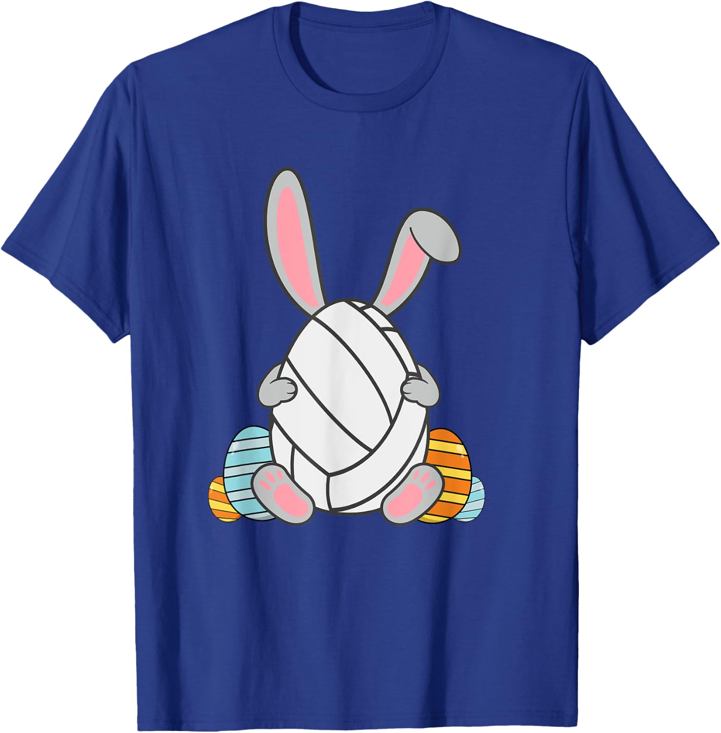 Kids Happy Easter Volleyball Bunny Ears Funny Egg Boys T-Shirt - T-Shirt | Royal