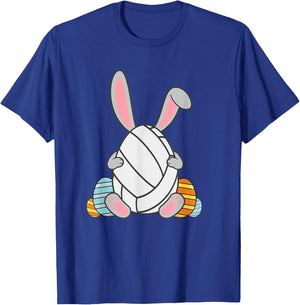 Kids Happy Easter Volleyball Bunny Ears Funny Egg Boys T-Shirt - T-Shirt | Royal