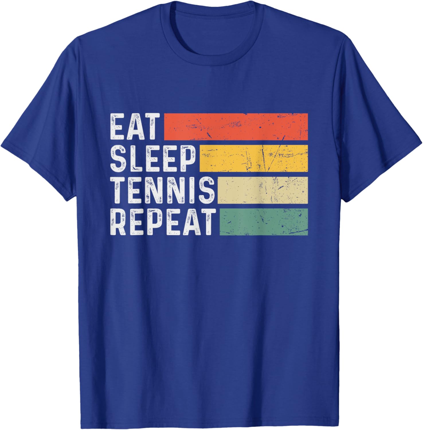 Tennis Lover Funny Retro Vintage - Eat Sleep Tennis Repeat T-Shirt - T-Shirt | Royal