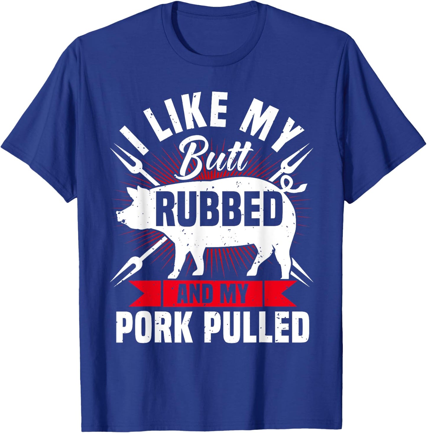 Funny BBQ Grilling Pulled Pork T-Shirt - T-Shirt | Royal
