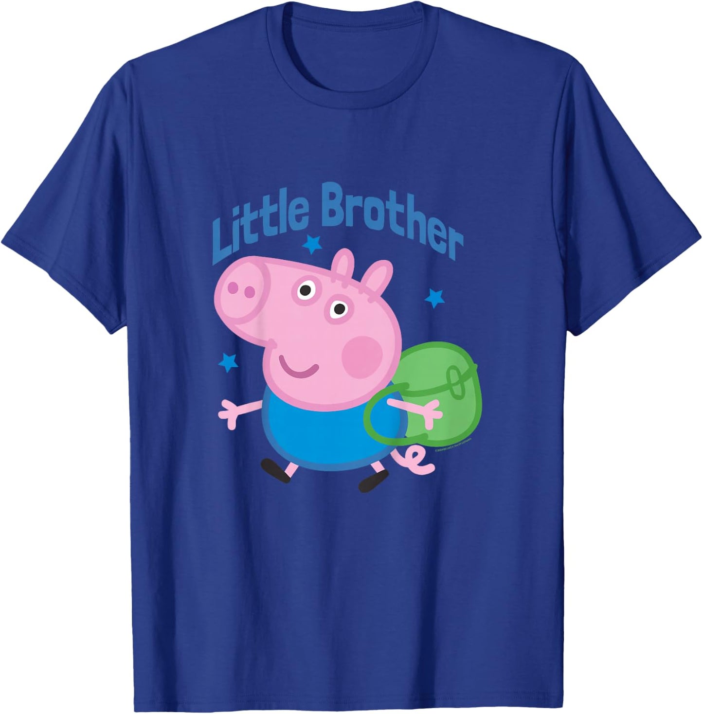 Kids Peppa Pig George Pig Little Brother Backpack T-Shirt - T-Shirt | Royal