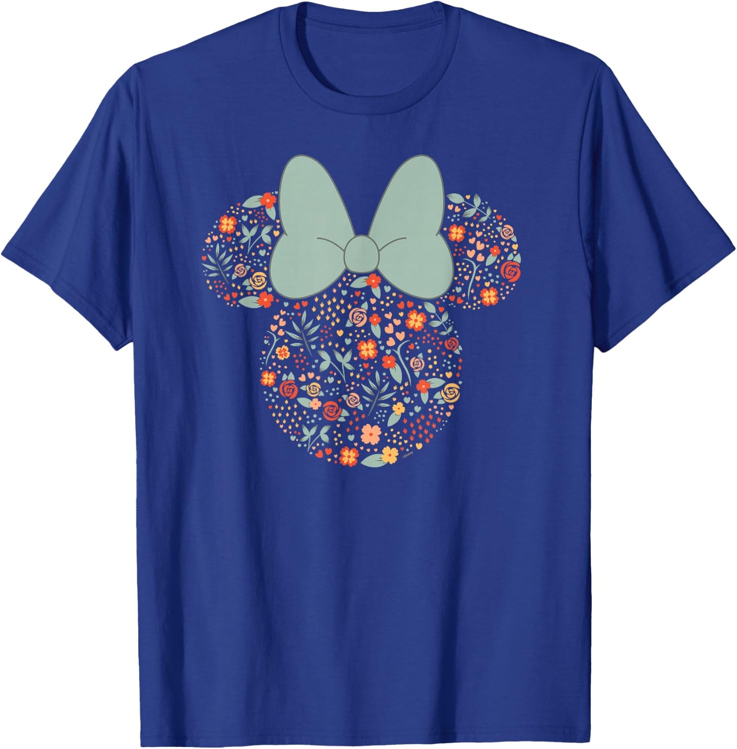 Disney Minnie Mouse Spring Head Icon with Bow Springtime T-Shirt - T-Shirt | Royal