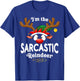 Christmas PJS Sarcastic XMas Reindeer Matching T-Shirt - T-Shirt | Royal