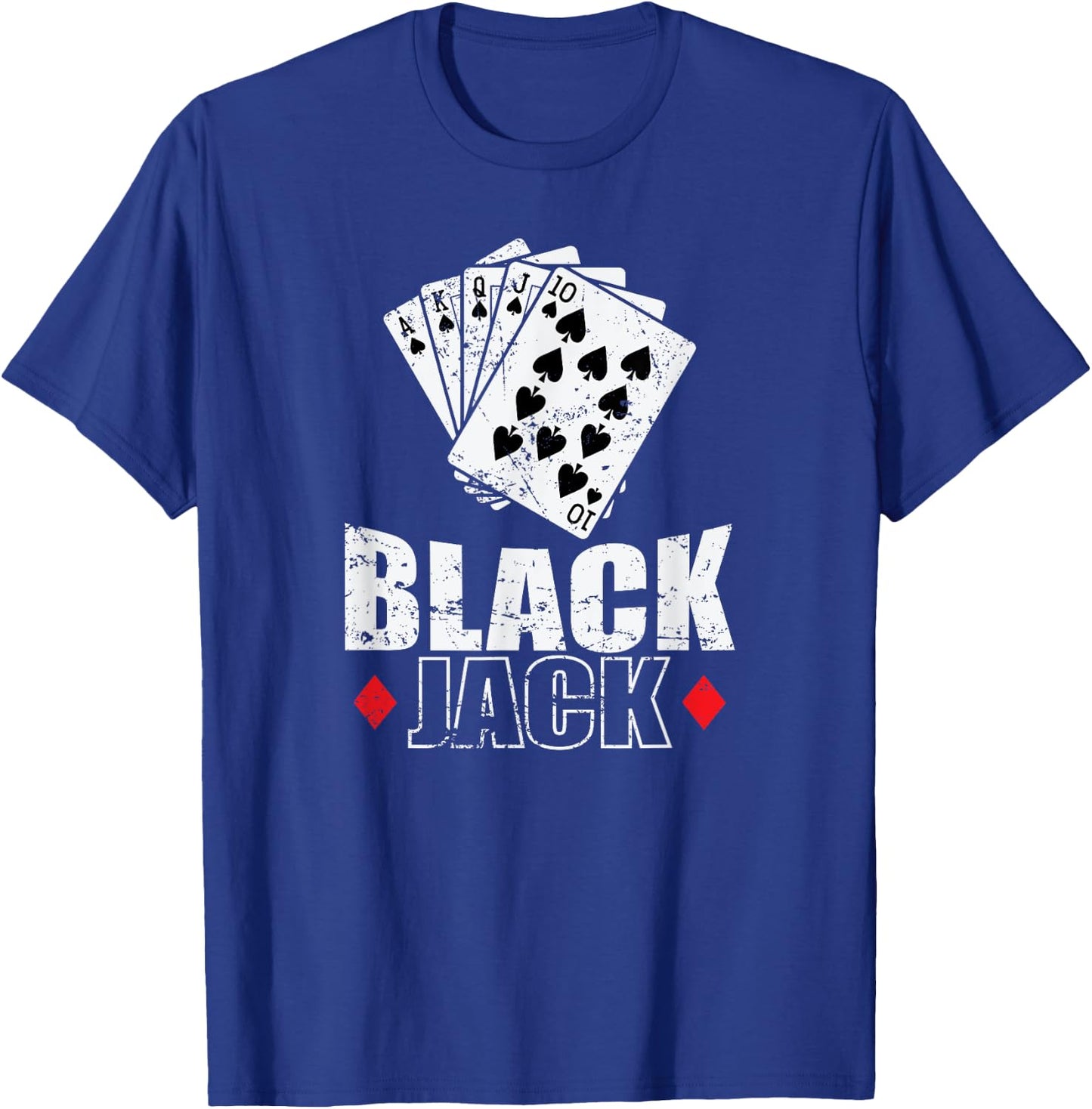 Blackjack America Card Game Casino T-Shirt - T-Shirt | Royal