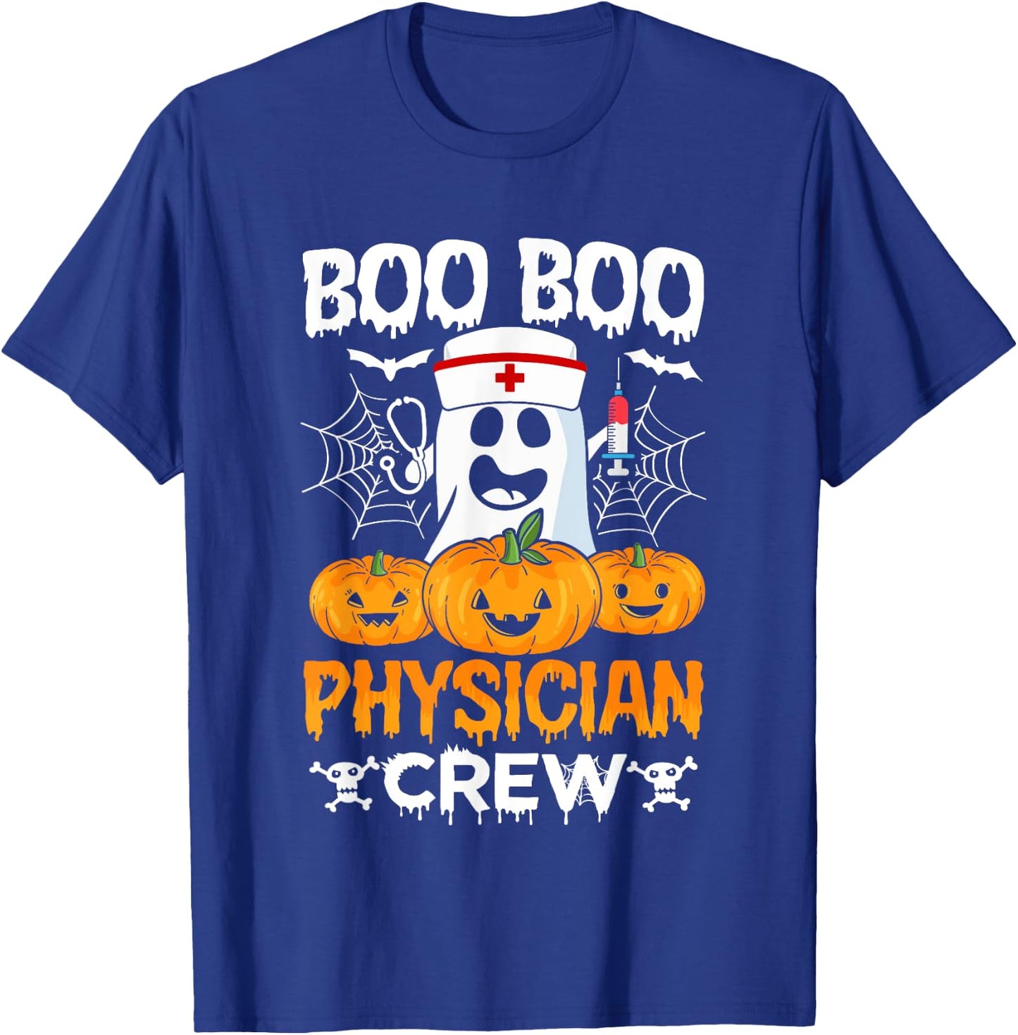 Boo Boo Physician Crew Halloween Doctor Healthcare Medical T-Shirt - T-Shirt | Royal